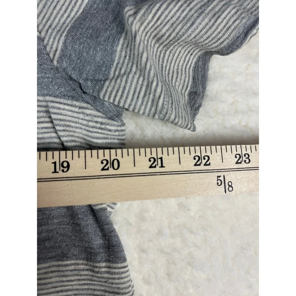 The North Face Mens Striped Short‎ Sleeve Polo Shirt Gray White Size M
